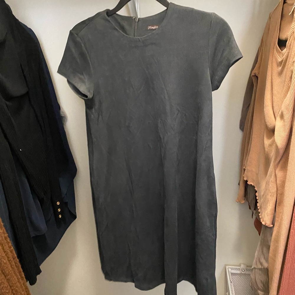 Gray suede dress